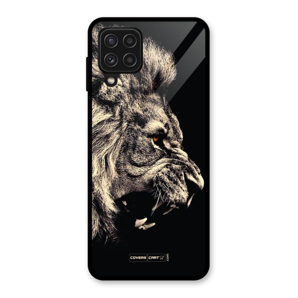 Roaring Lion Glass Back Case for Galaxy A22 4G