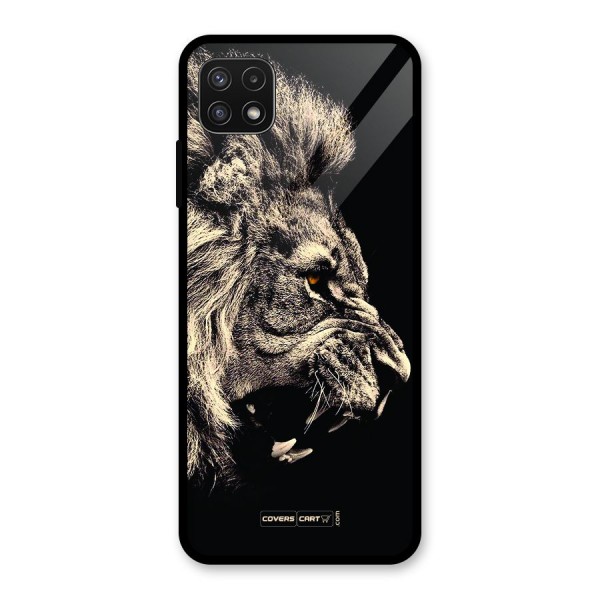 Roaring Lion Glass Back Case for Galaxy A22 5G