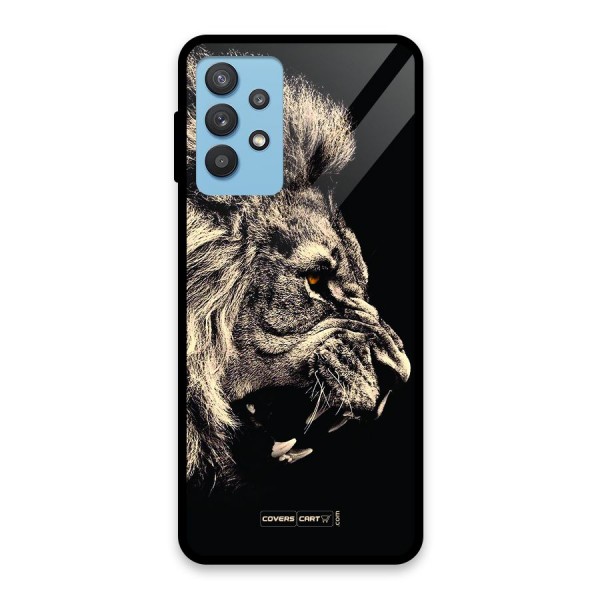 Roaring Lion Glass Back Case for Galaxy M32 5G