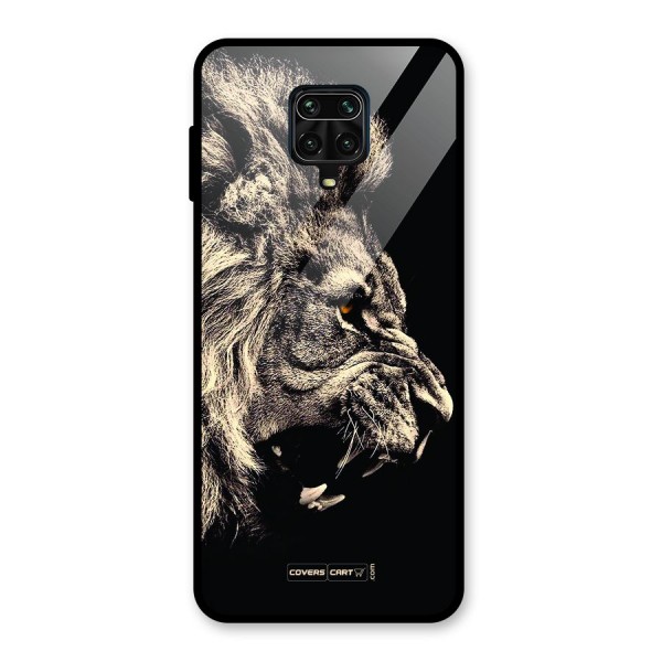 Roaring Lion Glass Back Case for Poco M2 Pro