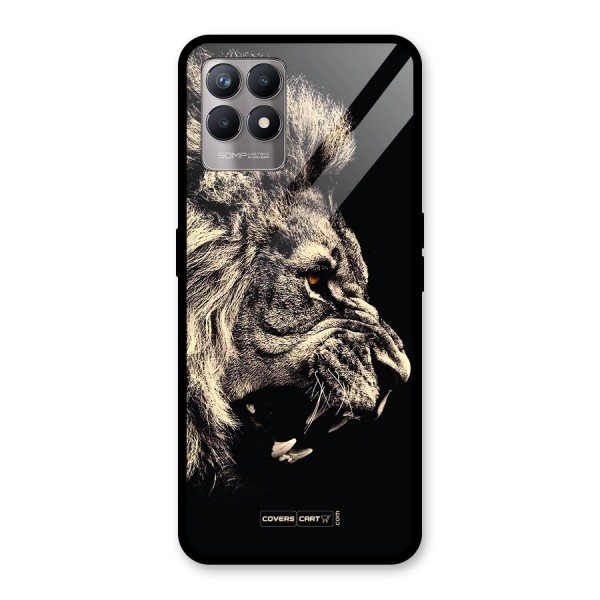 Roaring Lion Glass Back Case for Realme 8i