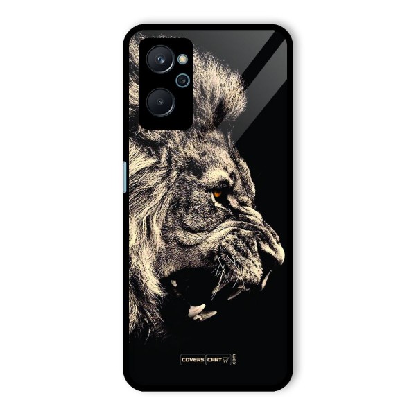 Roaring Lion Glass Back Case for Realme 9i