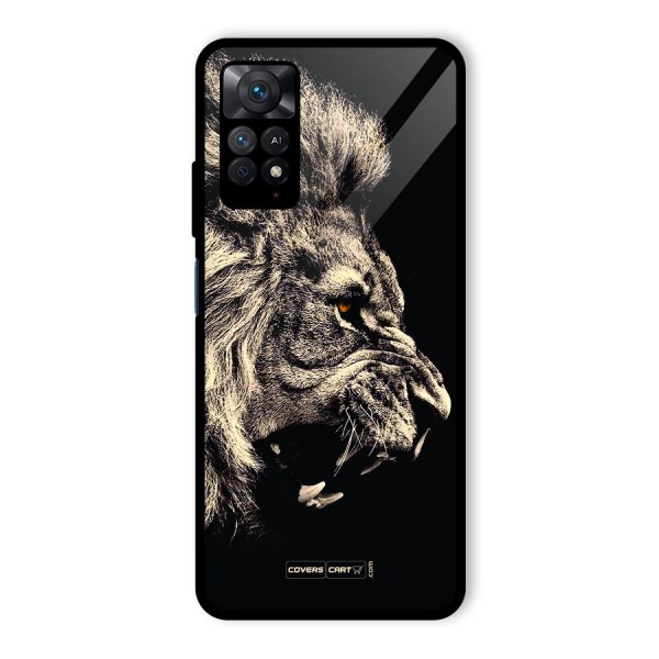 Roaring Lion Glass Back Case for Redmi Note 11 Pro