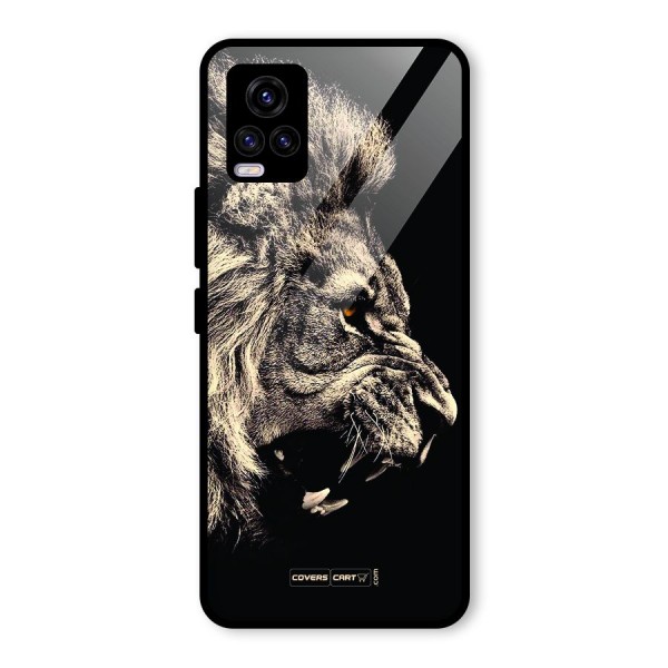 Roaring Lion Glass Back Case for Vivo V20