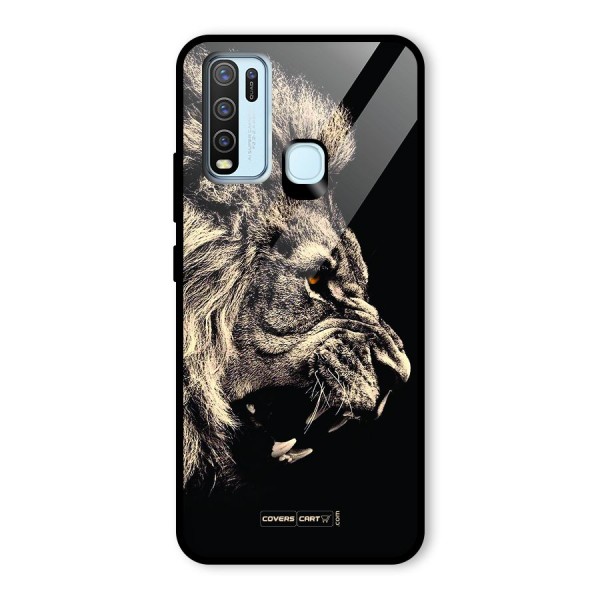 Roaring Lion Glass Back Case for Vivo Y30