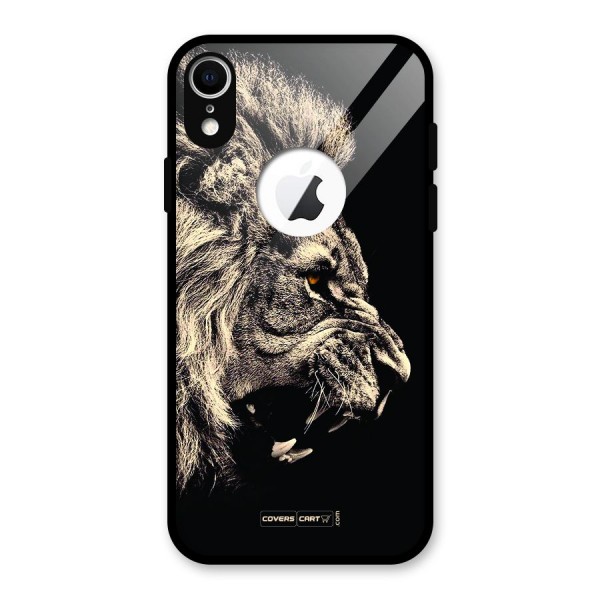 Roaring Lion Glass Back Case for iPhone XR Logo Cut