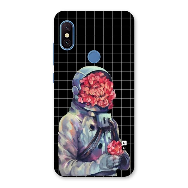 Robot Rose Back Case for Redmi Note 6 Pro