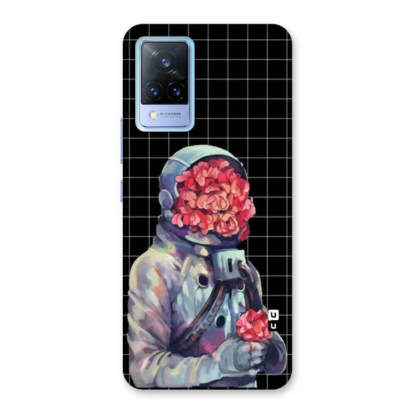 Robot Rose Back Case for Vivo V21 5G