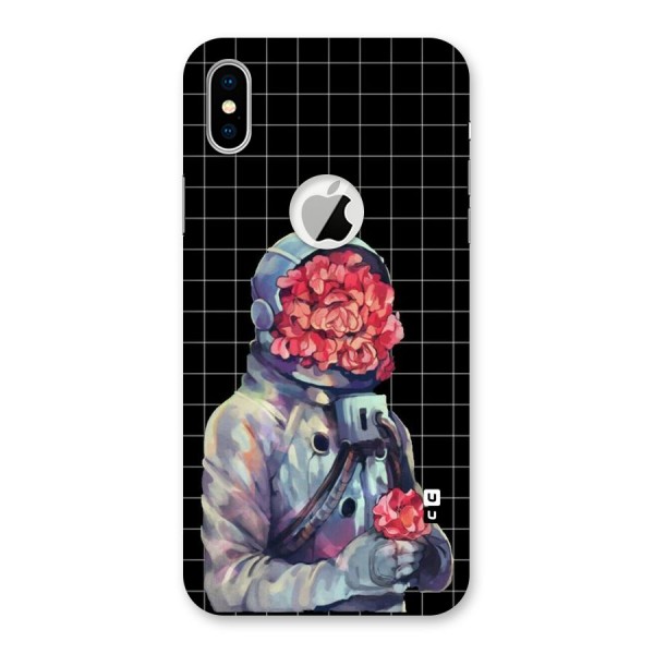 Robot Rose Back Case for iPhone XS Logo Cut