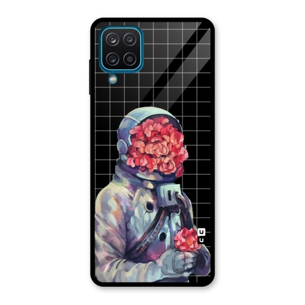 Robot Rose Glass Back Case for Galaxy A12