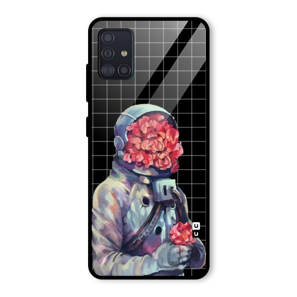 Robot Rose Glass Back Case for Galaxy A51