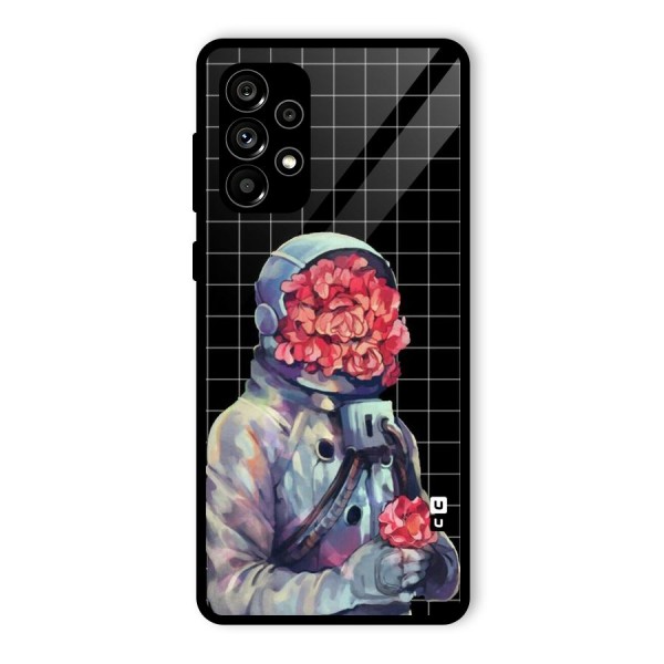 Robot Rose Glass Back Case for Galaxy A73 5G