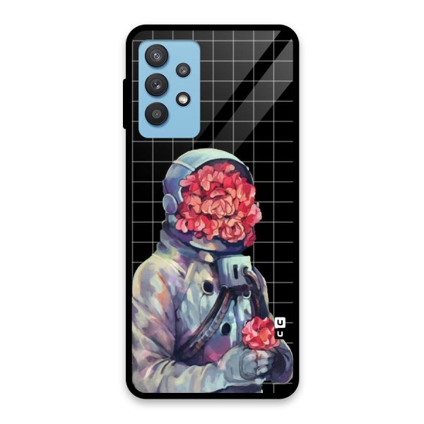 Robot Rose Glass Back Case for Galaxy M32 5G