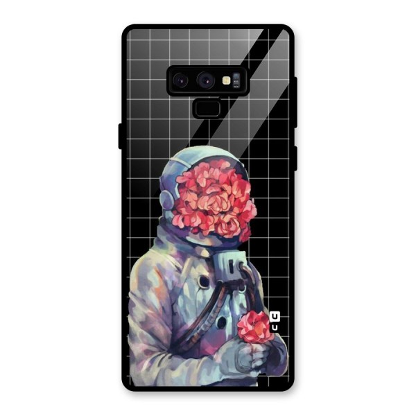 Robot Rose Glass Back Case for Galaxy Note 9