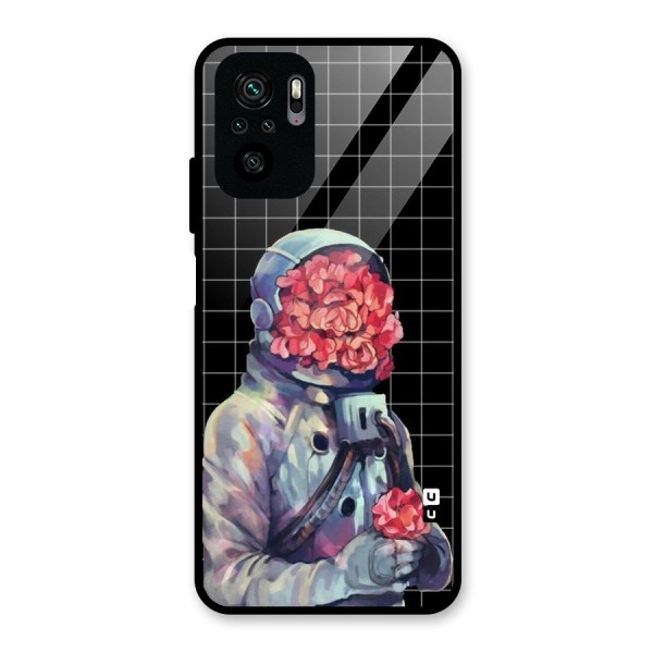 Robot Rose Glass Back Case for Redmi Note 10