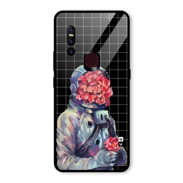 Robot Rose Glass Back Case for Vivo V15