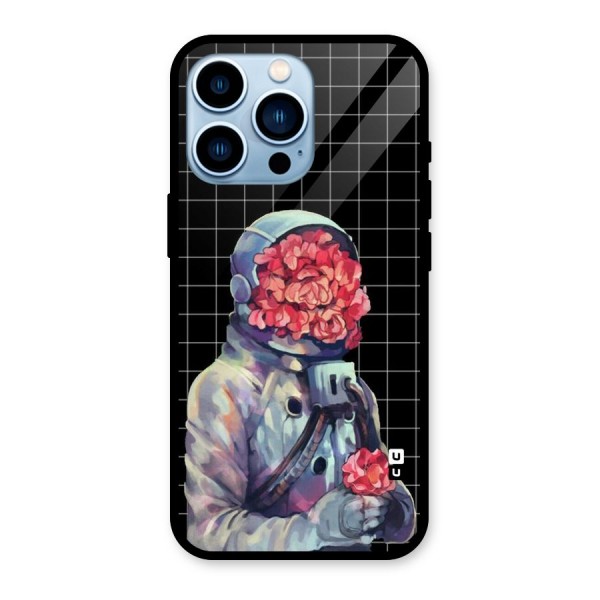 Robot Rose Glass Back Case for iPhone 13 Pro