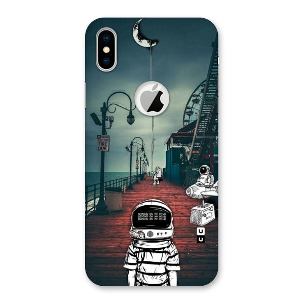 Robotic Design Back Case for iPhone XS Logo Cut