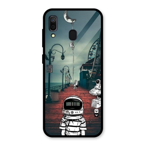 Robotic Design Glass Back Case for Galaxy A30