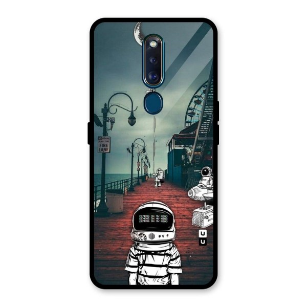 Robotic Design Glass Back Case for Oppo F11 Pro