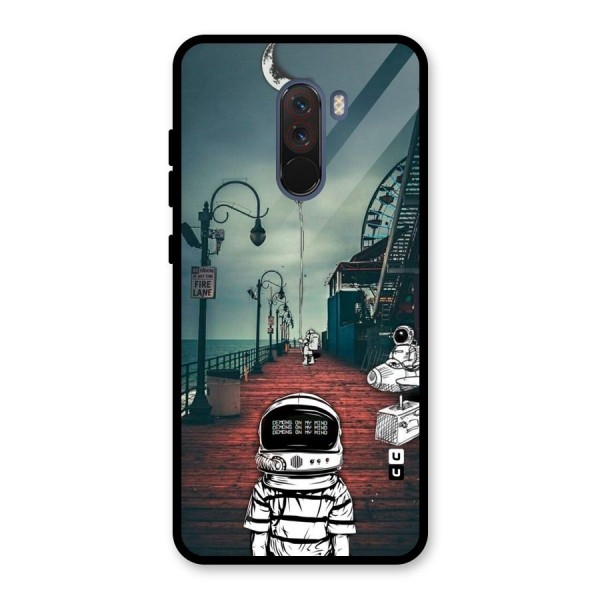 Robotic Design Glass Back Case for Poco F1