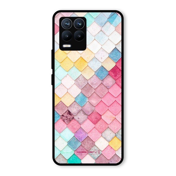 Rocks Pattern Design Glass Back Case for Realme 8