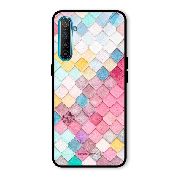 Rocks Pattern Design Glass Back Case for Realme XT