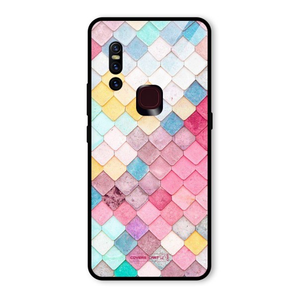 Rocks Pattern Design Glass Back Case for Vivo V15