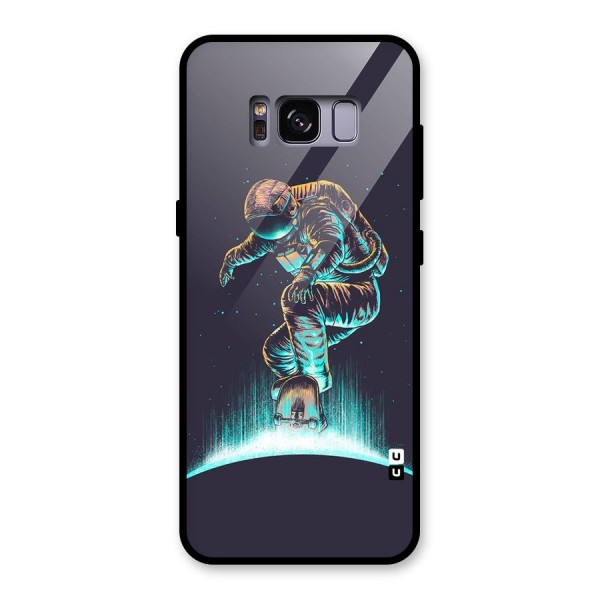 Rolling Spaceman Glass Back Case for Galaxy S8