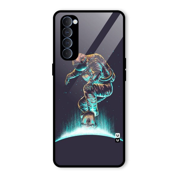 Rolling Spaceman Glass Back Case for Oppo Reno4 Pro