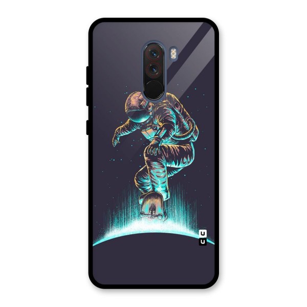 Rolling Spaceman Glass Back Case for Poco F1