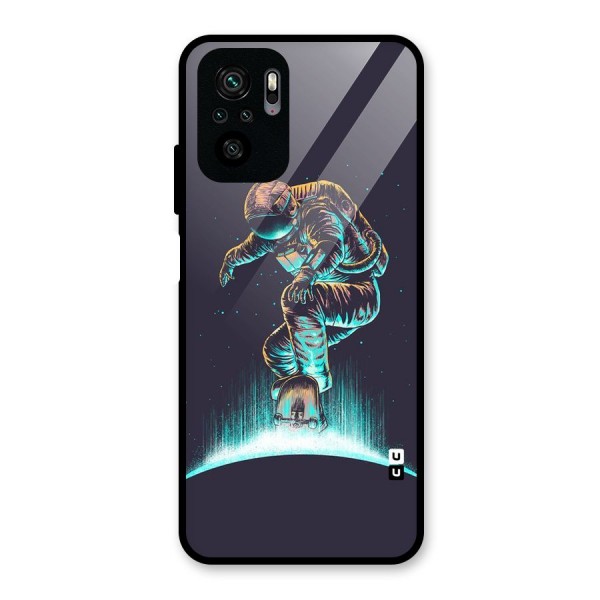 Rolling Spaceman Glass Back Case for Redmi Note 10