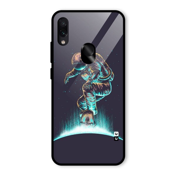 Rolling Spaceman Glass Back Case for Redmi Note 7