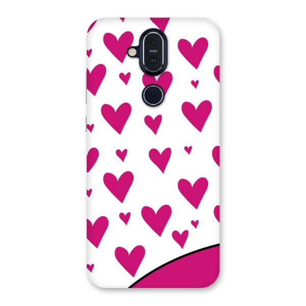 Romantic Couples with Hearts Back Case for Nokia 8.1