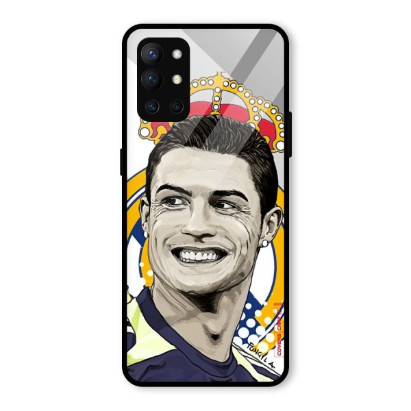 Ronaldo Madrid King Glass Back Case for OnePlus 9R