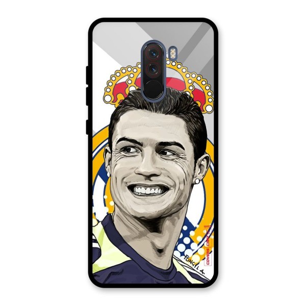 Ronaldo Madrid King Glass Back Case for Poco F1