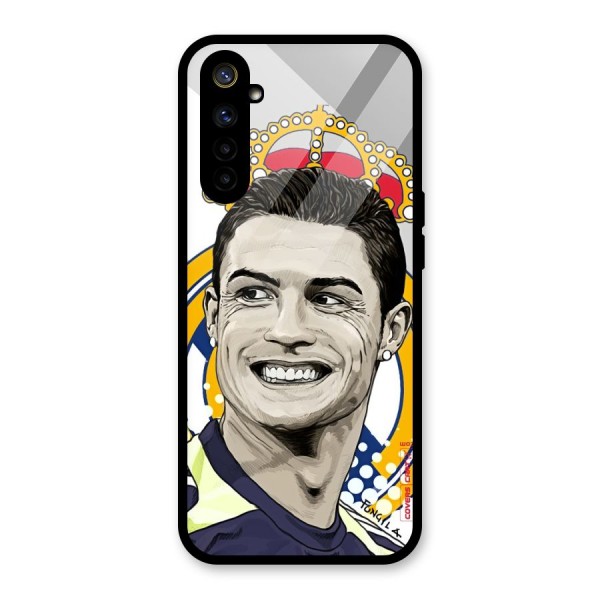 Ronaldo Madrid King Glass Back Case for Realme 6