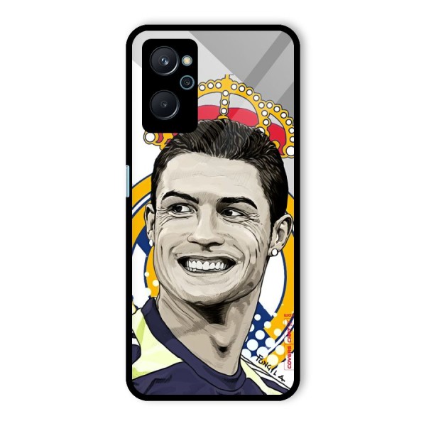 Ronaldo Madrid King Glass Back Case for Realme 9i