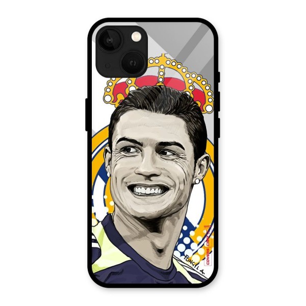 Ronaldo Madrid King Glass Back Case for iPhone 13