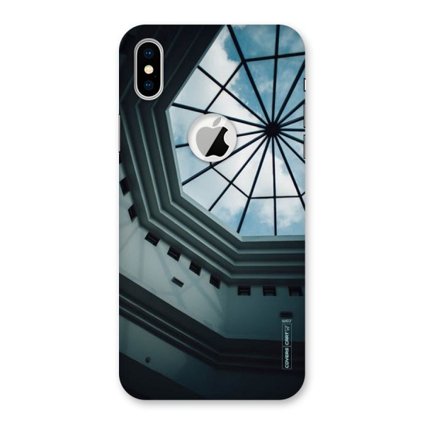 Rooftop Perspective Back Case for iPhone XS Logo Cut