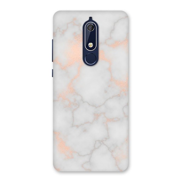 RoseGold Marble Back Case for Nokia 5.1