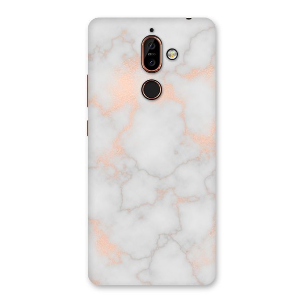 RoseGold Marble Back Case for Nokia 7 Plus