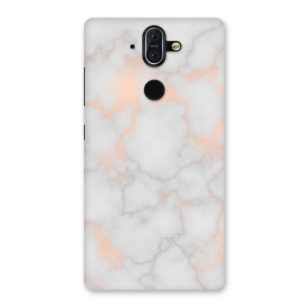 RoseGold Marble Back Case for Nokia 8 Sirocco