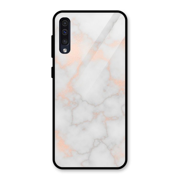 RoseGold Marble Glass Back Case for Galaxy A50s