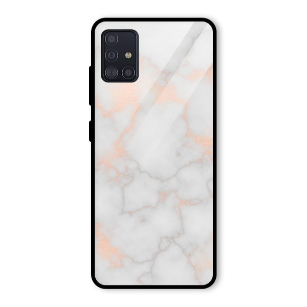 RoseGold Marble Glass Back Case for Galaxy A51