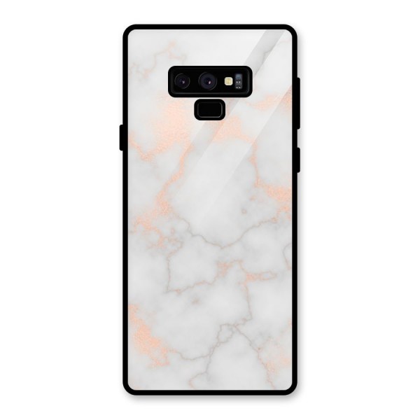 RoseGold Marble Glass Back Case for Galaxy Note 9