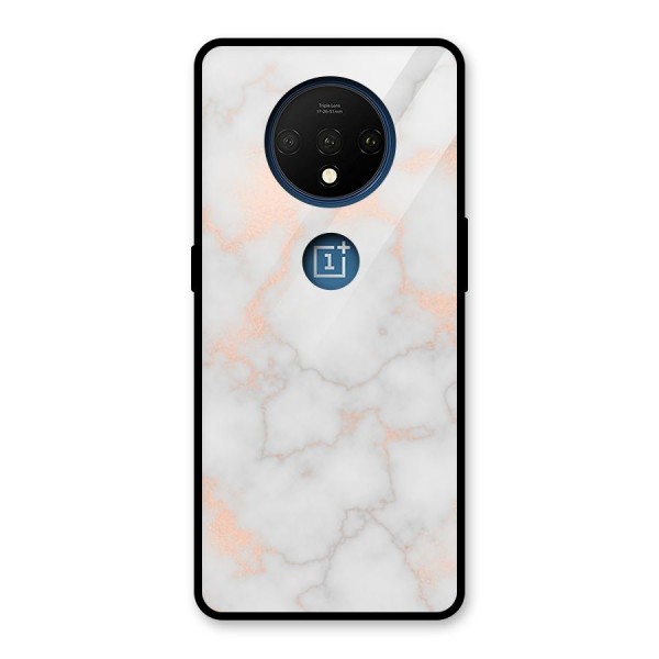 RoseGold Marble Glass Back Case for OnePlus 7T