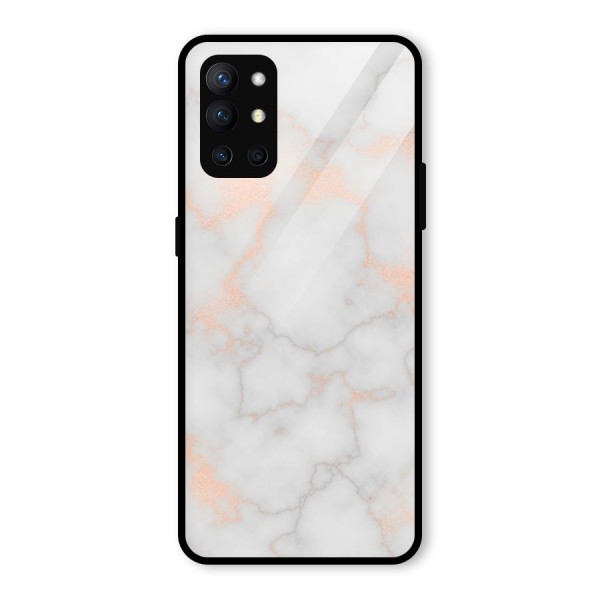 RoseGold Marble Glass Back Case for OnePlus 9R