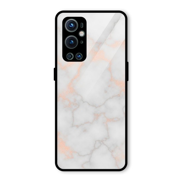 RoseGold Marble Glass Back Case for OnePlus 9 Pro