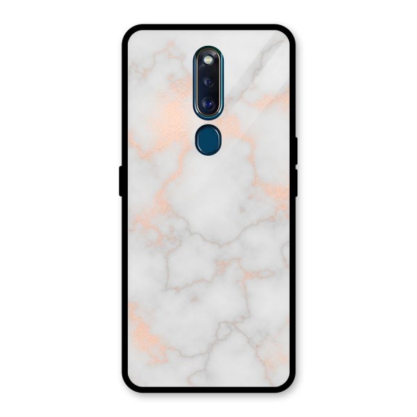 RoseGold Marble Glass Back Case for Oppo F11 Pro